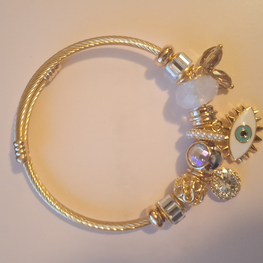 Evil Eye Protection Inpired Charm Bracelet - Picture 1 of 3